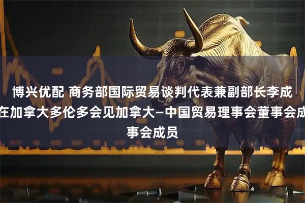 博兴优配 商务部国际贸易谈判代表兼副部长李成钢在加拿大多伦多会见加拿大—中国贸易理事会董事会成员